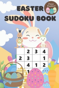 Paperback Easter Sudoku Book: Easter Sudoku Book for Kids, Word Search, Sudoku, Drawing, Dot-to-Dot, Picture Puzzles, Gift for boys and girls Age4-8 [Large Print] Book