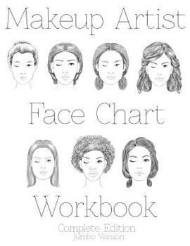 Paperback Makeup Artist Face Chart Workbook: Complete Edition Jumbo Version Book