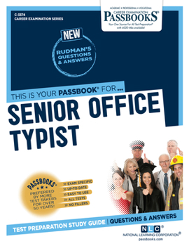 Paperback Senior Office Typist (C-3374): Passbooks Study Guide Volume 3374 Book