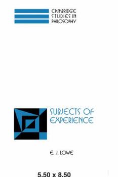 Paperback Subjects of Experience Book