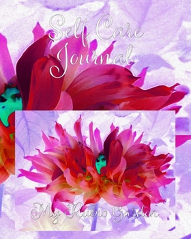 Paperback Self Care Journal: Stunning Red and Hot Pink Cactus Dahlia Book