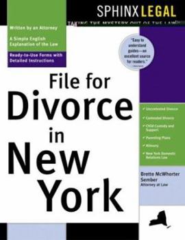 Paperback File for Divorce in New York Book