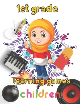 Paperback 1st grade learning games children: 8.5''x11''/1st grade math Book
