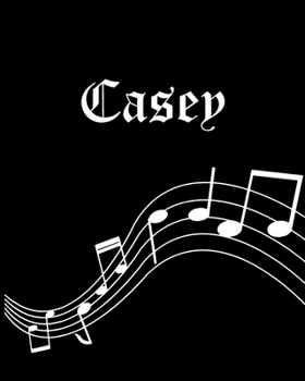 Paperback Casen: Sheet Music Note Manuscript Notebook Paper - Personalized Custom First Name Cover - Musician Composer Instrument Compo Book