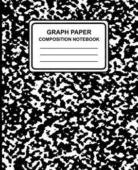 Paperback Graph Paper Composition Notebook: Marble (Black), 7.5" x 9.25", Graph Paper / Grid Notebook, 100 Pages, Professional Binding Book
