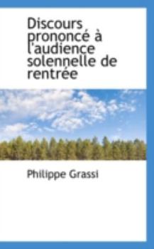 Paperback Discours Prononc L'Audience Solennelle de Rentr E Book