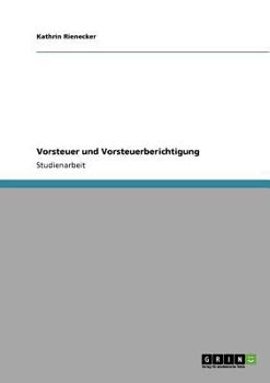 Paperback Vorsteuer und Vorsteuerberichtigung [German] Book