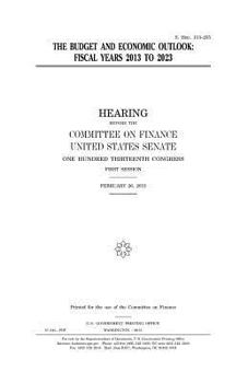 The budget and economic outlook : fiscal years 2013 to 2023