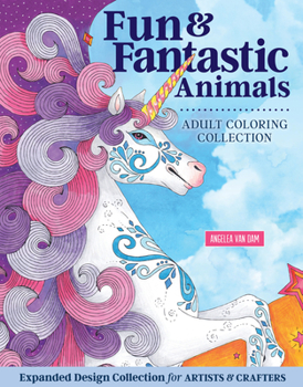 Paperback Hello Angel Fun & Fantastic Animals Adult Coloring Collection Book