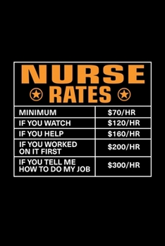 Paperback Nurse Rates: Lined Journal, 120 Pages, 6x9 Sizes, Funny Nurse Notebook Gift For Nurses Book