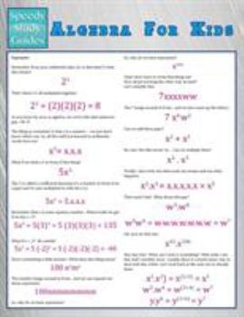 Paperback Algebra For Kids (Speedy Study Guide) Book