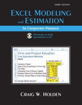 Paperback Excel Modeling and Estimation in Corporate Finance [With CDROM] Book