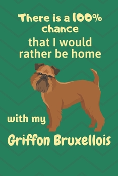 There is a 100% chance that I would rather be home with my Griffon Bruxellois: For Griffon Bruxellois Dog Fans