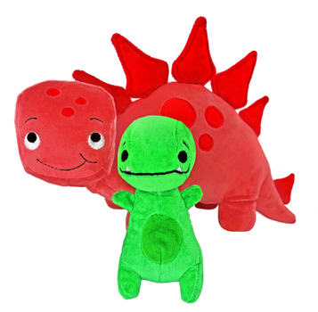 Misc. Tiny T. Rex and Pointy Plush Pair: 12.5 Book