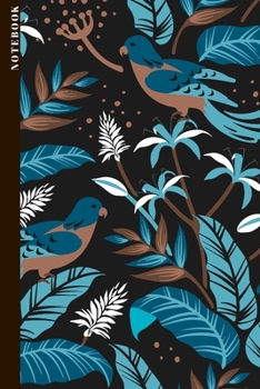 Notebook: Bird Journal For Animal Lovers, Bird Watchers & Hobby Ornithologists with 100 lined pages in 6"x9"  in Softcover| Perfect Christmas/Birthday Gift