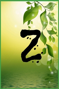 Paperback Z: Monogram Initial: Z Notebook for Women and Girls, green Floral 9 x 9 Book