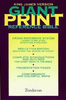 Hardcover KJV Giant Print Reference Bible, Personal Size Value Edition, Black Imitation Leather [Large Print] Book