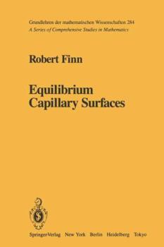 Paperback Equilibrium Capillary Surfaces Book