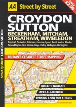 Paperback AA Street by Street: Croydon, Sutton, Beckenham, Mitcham, Streatham, Wimbledon Book