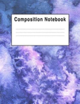 Paperback Composition Notebook: Purple Blue Abstract Watercolor Book