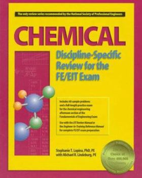 Paperback Chemical Discipline-Specific Review for the FE/EIT Exam Book