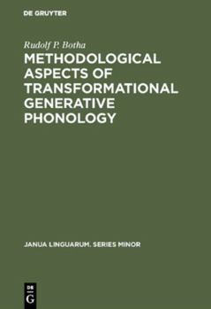 Hardcover Methodological Aspects of Transformational Generative Phonology Book