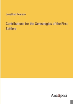 Paperback Contributions for the Genealogies of the First Settlers Book