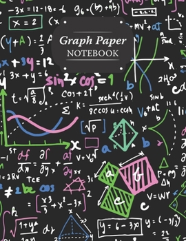 Paperback Graph Paper Notebook: Colorful Math Design Grid Paper Quad Ruled 5 Squares Per Inch Large Graphing Paper For Math Science 8.5" By 11" Book