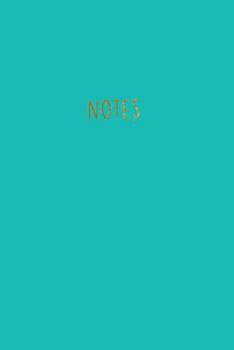 Paperback Notes: Turquoise & Gold Leaf Notebook: 175-Page Designer Notebook Journal Book