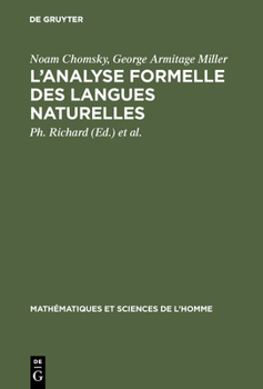 Hardcover L'Analyse Formelle Des Langues Naturelles: (Introduction to the Formal Analysis of Natural Languages) [French] Book