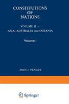 Hardcover Constitution of Nations - Asia, Australia and Oceania: (Paperback Edition) Book