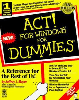 Paperback ACT! for Windows for Dummies Book