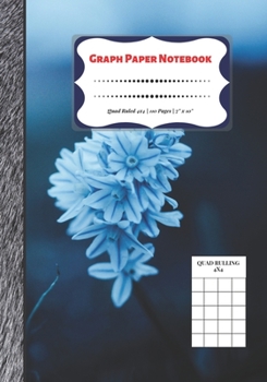 Paperback Graph Paper Notebook: Quad Ruled 4x4 - 110 Pages - 7" x 10" Squared Graphing Paper * Blank Notebook * Grid Paper * Softback ...(Composition Book