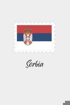 Serbia flag minimalist notebook: Country national flag travel journal notebook