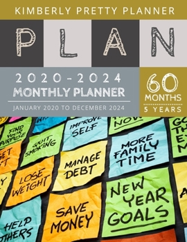 Paperback 5 year Monthly Planner 2020-2024: personal calendar planner 5 year - Monthly Schedule Organizer - Agenda Planner For The Next Five Years, 60 Months Ca Book