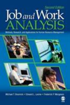 Paperback Job and Work Analysis: Methods, Research, and Applications for Human Resource Management Book