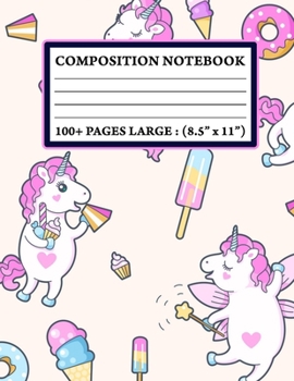 Paperback Composition Notebook: Primary Composition Notebook, Kindergarten Composition Book, Unicorn Notebook For Girls, Handwriting Notebook Book