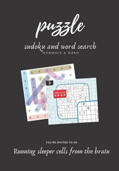 Paperback puzzle sudoku and word search: Running sleeper cells from the brain size 7/10 Book