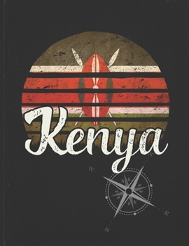 Kenya: Kenyan Vintage Flag Personalized Retro Gift Idea for Coworker Friend or Boss  2020 Calendar Daily Weekly Monthly Planner Organizer