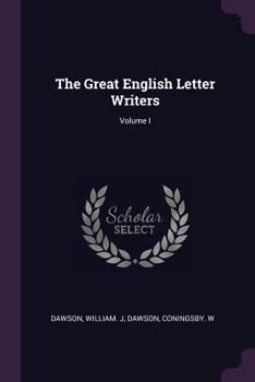 Paperback The Great English Letter Writers; Volume I Book