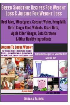 Paperback Green Smoothie Recipes for Weight Loss & Juicing for Weight Loss: Beet Juice, Wheatgrass, Coconut Water, Hemp Milk, Kefir, Ginger Root, Walnuts, Brazi Book