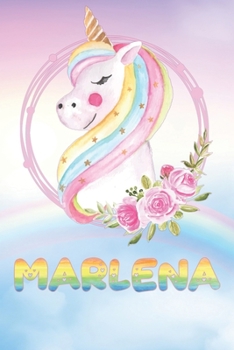 Marlena: Marlena's Unicorn Personal Custom Named Diary Planner Calendar Notebook Journal 6x9 Personalized Customized Gift For Someone Who's Surname is Marlena Or First Name Is Marlena