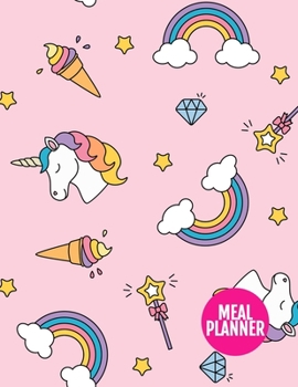 Meal Planner: Cute Track And Plan Your Meals Weekly - 52 Week Food Planner | Diary | Log | Journal | Calendar - Meal Prep And Planning Grocery List | ... 11 Inch | 110 Pages  - Cover Design BR 000238