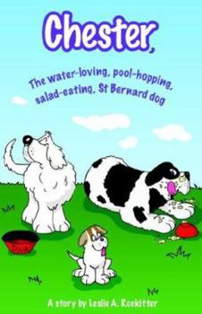 Chester, The water-loving, pool-hopping, salad-eating, St. Bernard dog