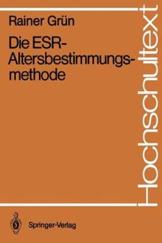 Paperback Die Esr-Altersbestimmungsmethode [German] Book