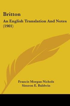 Paperback Britton: An English Translation And Notes (1901) Book