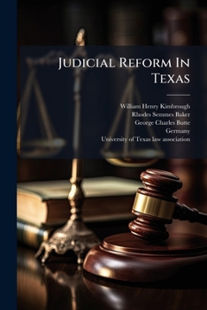 Paperback Judicial Reform In Texas Book