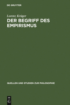 Hardcover Der Begriff des Empirismus [German] Book