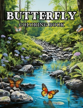 Paperback Enchanting Butterfly Coloring Book for Adults: Anti-Stress, Anxiety, and Relaxation 50 Designs Book