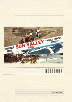 Paperback Vintage Lined Notebook Greetings from Sun Valley, Horses, Snow Book